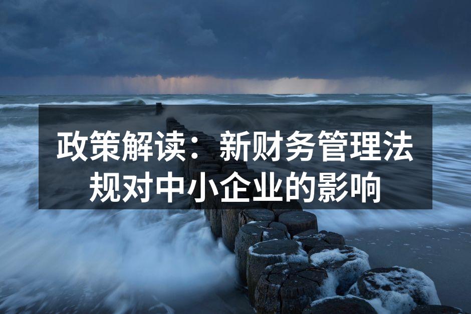 政策解读：新财务管理法规对中小企业的影响
